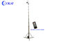 Electric Power Vehicle Mounted Telescopic Mast 12m Extended Height With Tripod